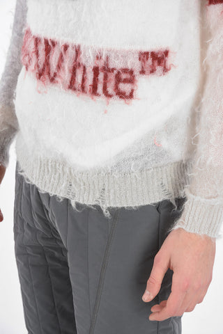 punked turtleneck sweater with ribbed edges