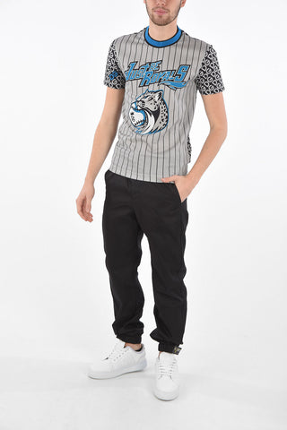 T-Shirt Girocollo #DGMILLENNIALS con Stampe e Parte Posteriore Monogram