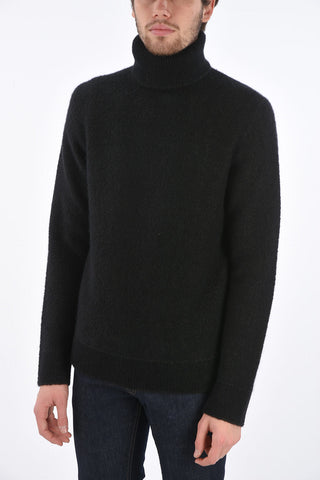 Pullover a Collo Alto in Misto Cashmere