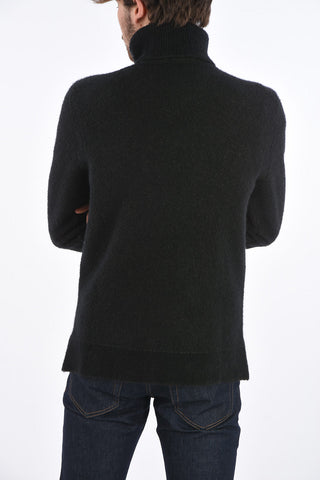 Pullover a Collo Alto in Misto Cashmere