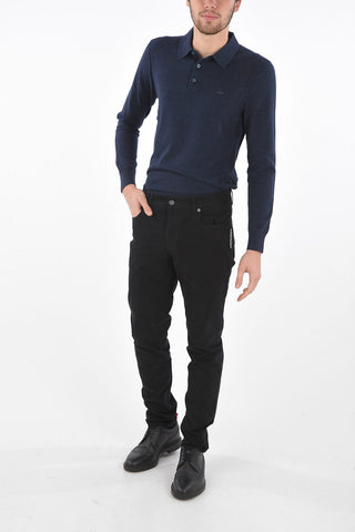 5 Pocket Pants with Logo Label