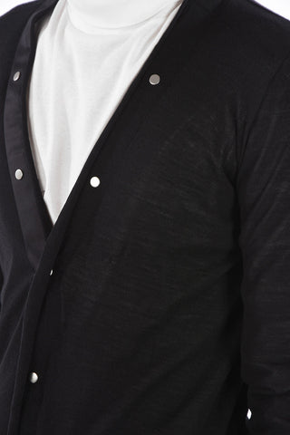 virgin wool cardigan with snap buttons