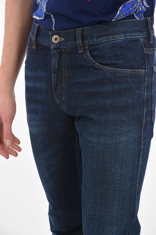 Jeans in Cotone 5 Tasche TAPERED FIT con Passanti