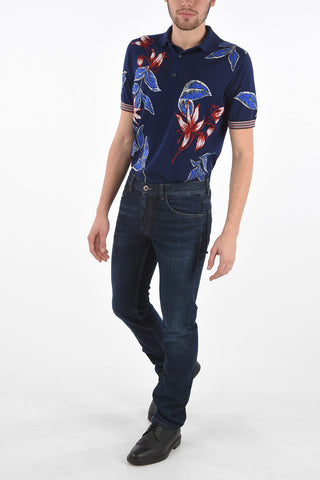 Jeans in Cotone 5 Tasche TAPERED FIT con Passanti
