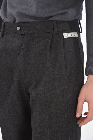 TAILORING Double-pleated Twill Wool Pants