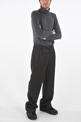TAILORING Double-pleated Twill Wool Pants