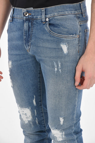 5 Pocket Skinny Fit Ripped Denims with
