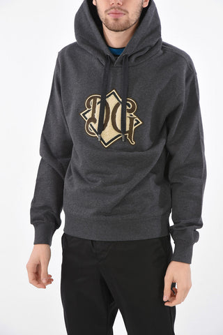 Brushed Hoodie with Embroidered Logo with Application