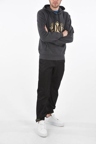 Brushed Hoodie with Embroidered Logo with Application