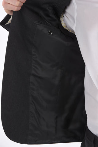 Lined Suit with Notch Lapel and Flap Pockets