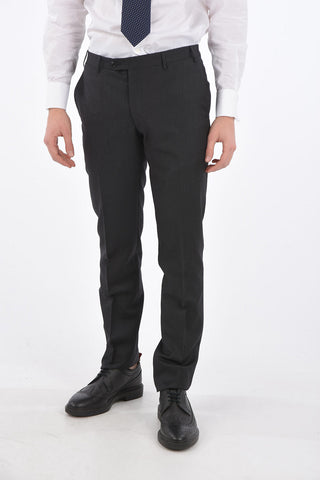 Lined Suit with Notch Lapel and Flap Pockets