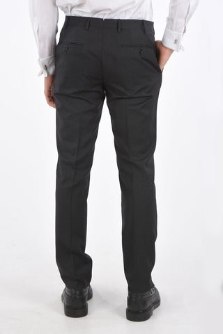Lined Suit with Notch Lapel and Flap Pockets