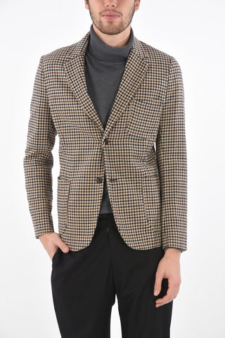 gun club check side vents notch lapel 2-button blazer