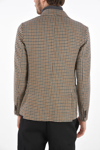 gun club check side vents notch lapel 2-button blazer