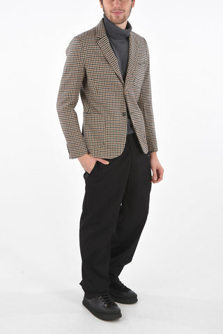 gun club check side vents notch lapel 2-button blazer