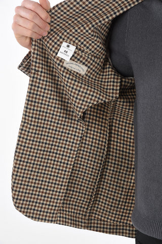 gun club check side vents notch lapel 2-button blazer