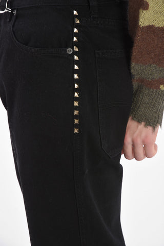 ROCKSTUD UNTITLED 06 21cm cropped jeans with side studs