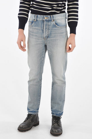 5 Pocket Light Wash Denims with Belt Loops