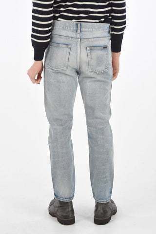 5 Pocket Light Wash Denims with Belt Loops