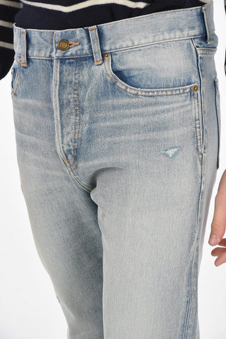 5 Pocket Light Wash Denims with Belt Loops