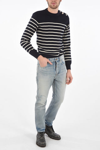 5 Pocket Light Wash Denims with Belt Loops