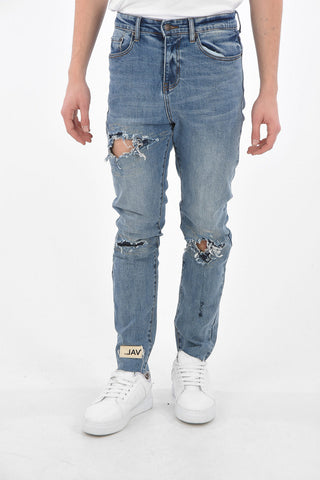 16cm distressed slim fit jeans