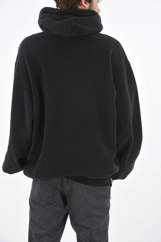 Worn Effect BOMBER FIT Hoodie with Prints