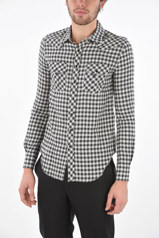 Camicia Shephard's Check con Bottoni Automatici e 2 Taschini