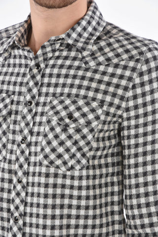 Camicia Shephard's Check con Bottoni Automatici e 2 Taschini