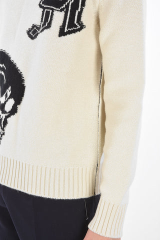 embroidered crew-neck sweater
