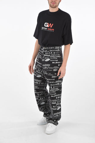Baggy Denims with All-Over Logo