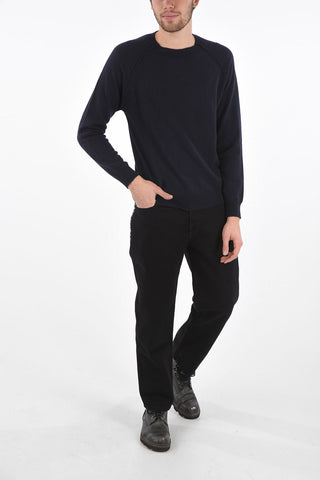 maglia girocollo in lana vergine