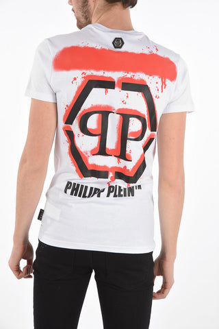 rhinestone embellished skull T-shirt