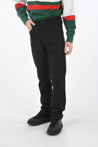 20cm high-rise waist FF jacquard jeans L.34