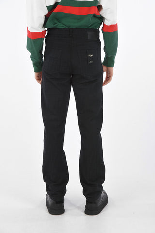 20cm high-rise waist FF jacquard jeans L.34