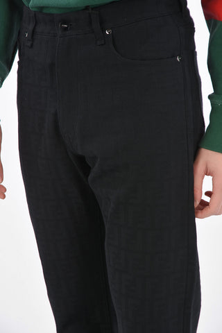 20cm high-rise waist FF jacquard jeans L.34