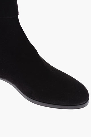 Suede leather Jodhpur boots with side zip