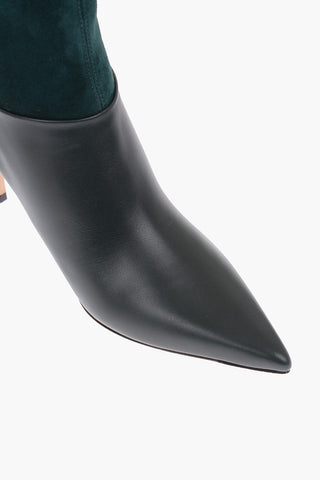 9cm suede leather booties