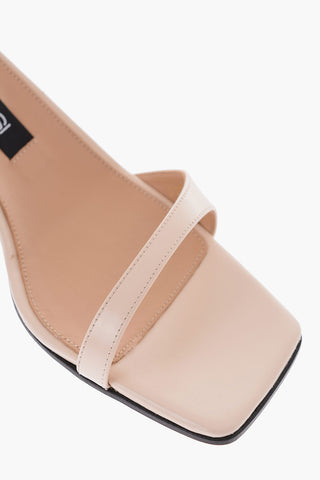 7cm leather ankle strap sandals