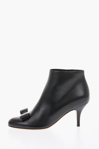 7.5cm leather LONGI ankle boots with side zip