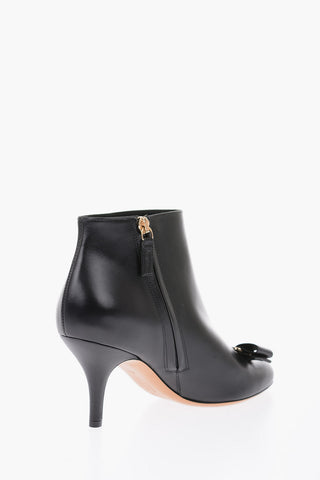 7.5cm leather LONGI ankle boots with side zip