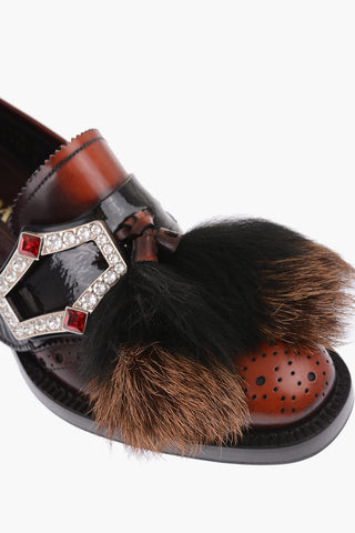 leather Oxford brogues with tassels