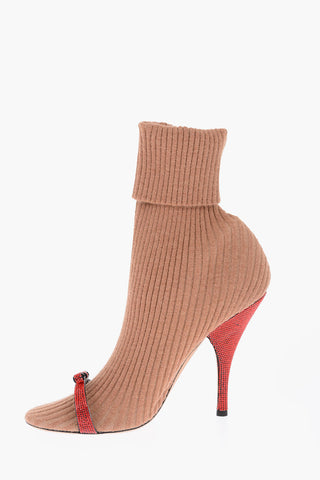 12cm fabric sock boots with glitter details