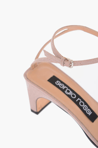 Sandali ankle-strap con dettaglio gioiello 6.5cm