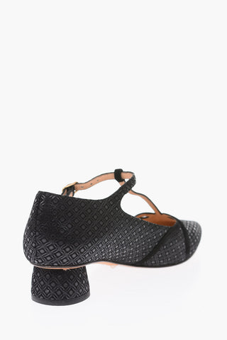 leather Point Toe T-Strap pumps