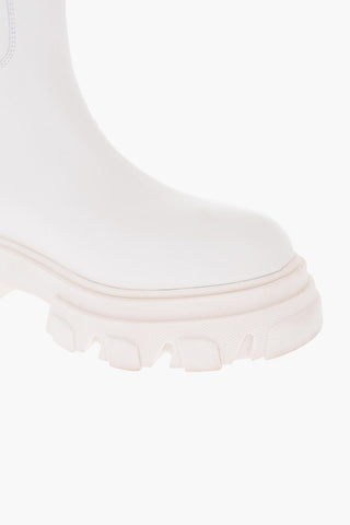 X PERNILLE TEISBAEK Stivali HOLLAND SHADOW in pelle con suola track 5cm