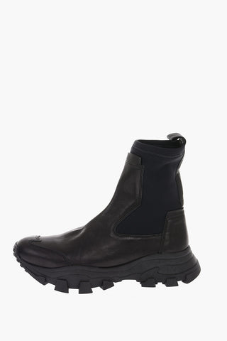 leather and fabric DRAGON TRAIL Ankle boots