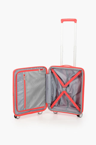 SOUNDBOX Cabin Trolley 55cm 4W Expandable Coral Red