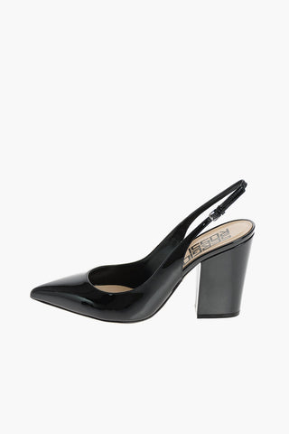 Chunky Patent Leather Slingbacks