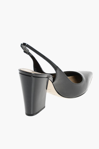 Chunky Patent Leather Slingbacks